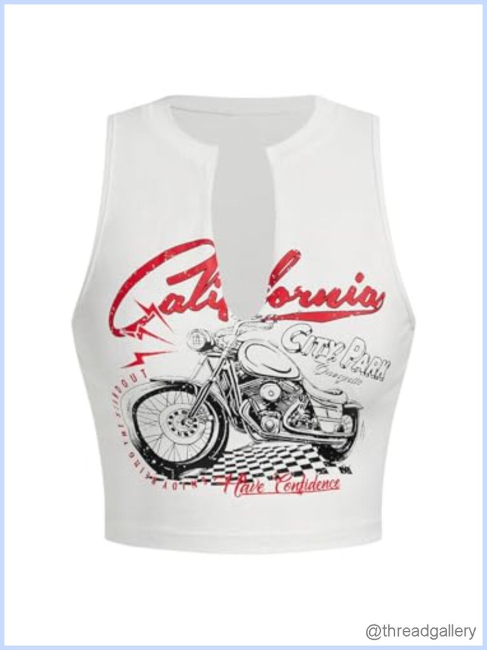 Women's Letter Graphic Cropped Tank Top Summer Streetwear